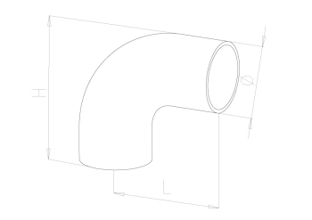 Return End - Model 8030 CAD Drawing